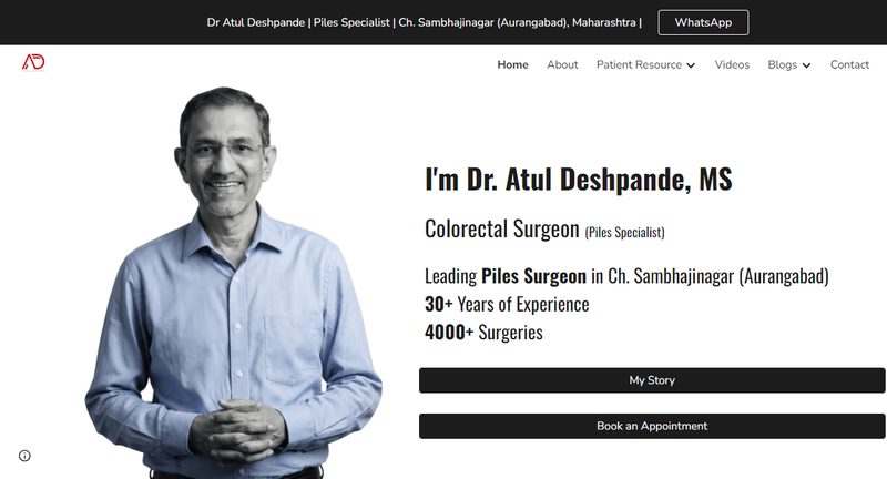 Dr. Atul Deshpande website homepage